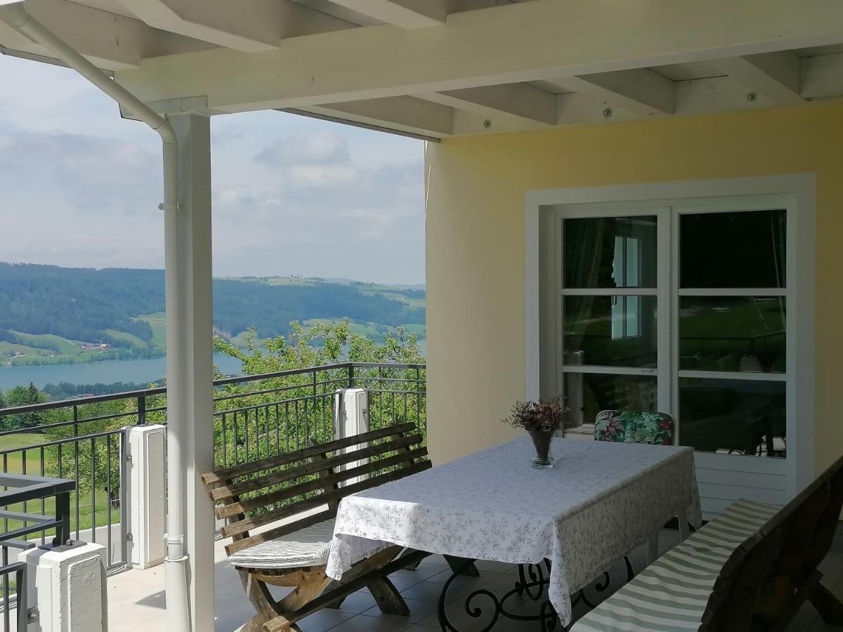Wunderschoene Ferienwohnung Mit Seeblick Zell am Moos Ngoại thất bức ảnh